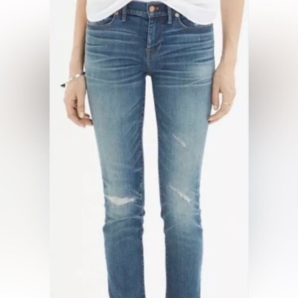 Madewell B0233 Women Rip‎ And Repair Stretch Skinny Skinny Jeans Sz 28